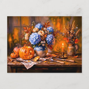 Postal Hydrangeas Calabaza Talla de Vela