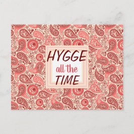 Postal HYGGE todo el tiempo Cosy Pink Paisley