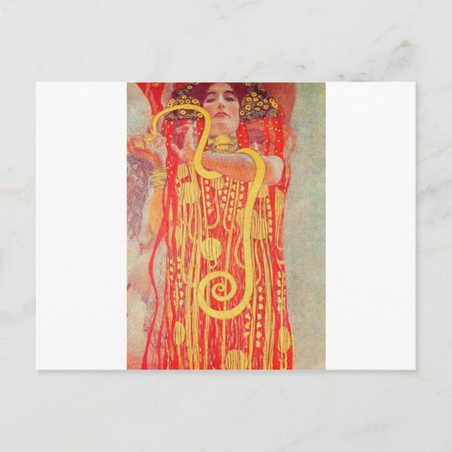 Postal Hygieia por Gustav Klimt (Anverso)