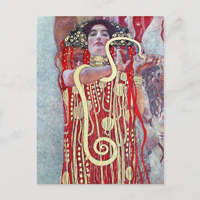Postal Hygieia por Gustav Klimt (Anverso)
