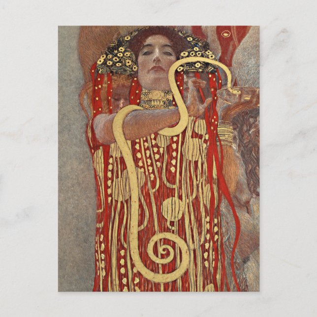 Postal Hygieia por Gustav Klimt (Anverso)