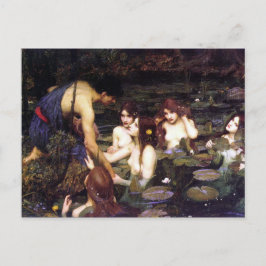 Postal Hylas y los ninfas, de John William Waterhouse