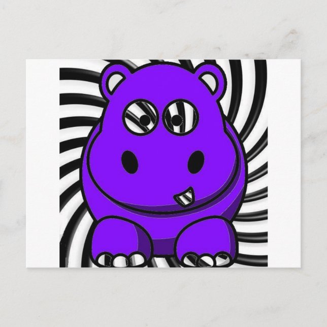 Postal Hypno Hippo Purple (Anverso)