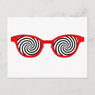 Postal Hypnotize Gafas De Sol Red Rim El MUSEO Zazzle Gif