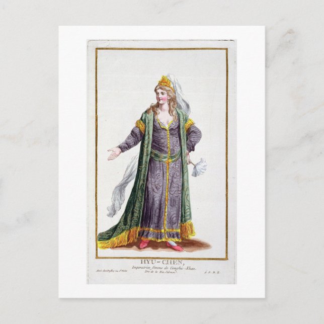 Postal Hyu-Chen, esposa de Genghis Khan, de 'Receuil des (Anverso)
