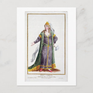 Postal Hyu-Chen, esposa de Genghis Khan, de 'Receuil des