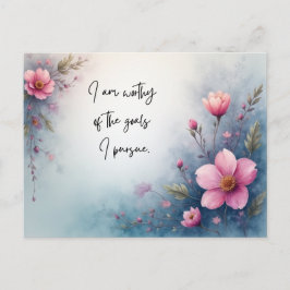 Postal I Am Worthy of the Goals I Pursue Affirmation