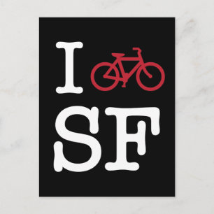 Postal I bicicleta SF (personalizado SF en bicicleta)
