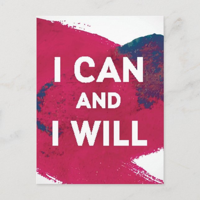Postal I Can and I Will (Anverso)