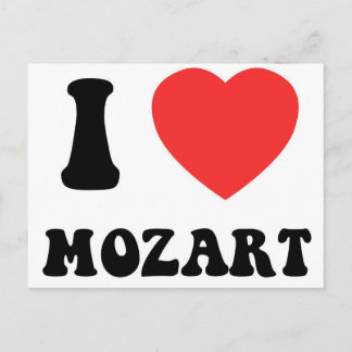Postal I corazón Mozart