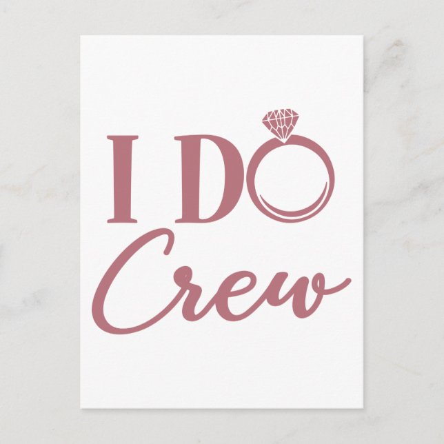 Postal I Do Crew - Despedida de soltera Fiesta de boda nu (Anverso)