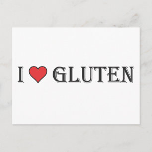 Postal I gluten del corazón - fondo claro