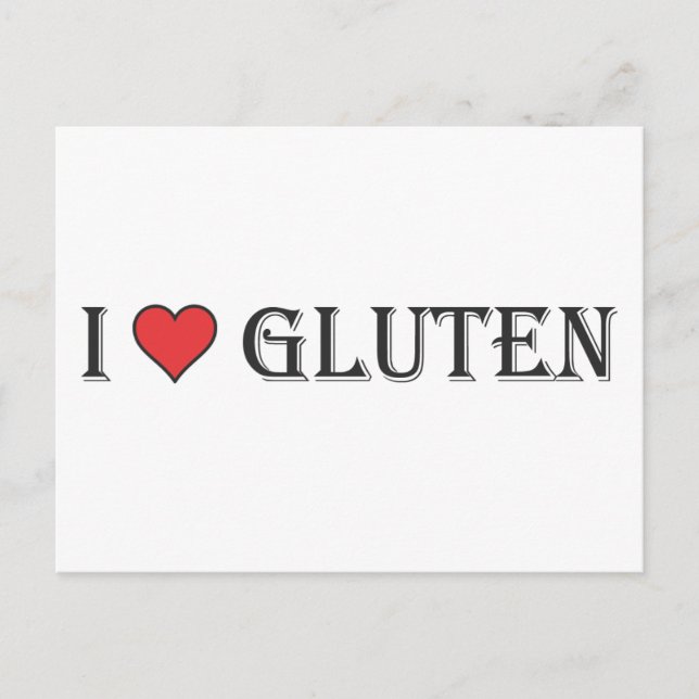Postal I gluten del corazón - fondo claro (Anverso)