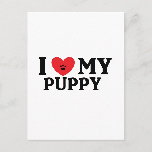 Postal I H My Puppy (Anverso)