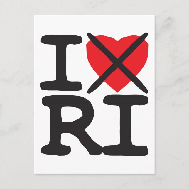 Postal I Hate RI - Rhode Island (Anverso)