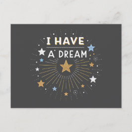 Postal I Have a Dream Inspirational Starburst Art