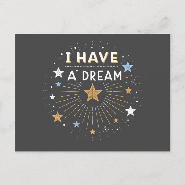 Postal I Have a Dream Inspirational Starburst Art (Anverso)