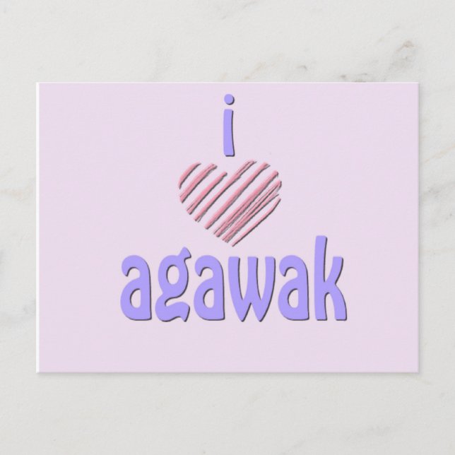 Postal I Heart Agawak (Anverso)