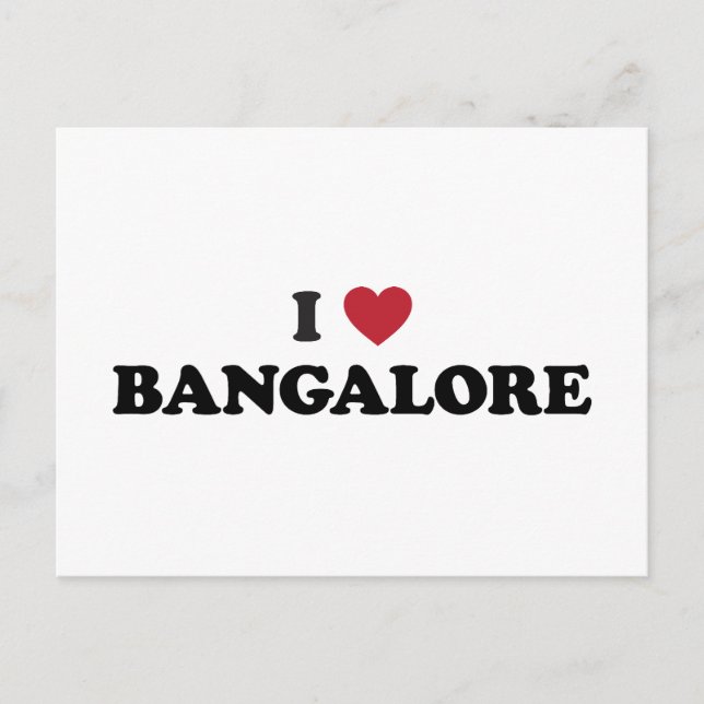 Postal I Heart Bangalore India (Anverso)