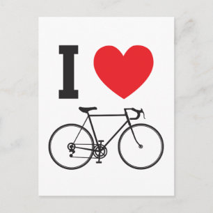 Postal I Heart Bicycle