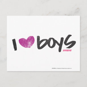 Postal I Heart Boys Purple