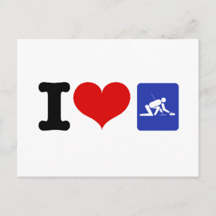Postal I Heart Curling