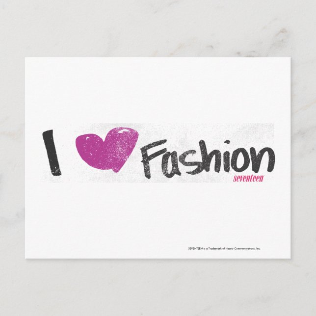 Postal I Heart Fashion Aqua (Anverso)