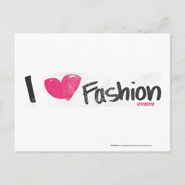 Postal I Heart Fashion Magenta (Anverso)
