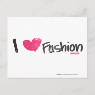 Postal I Heart Fashion Magenta