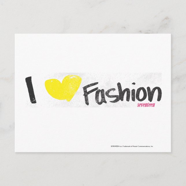Postal I Heart Fashion Pink (Anverso)