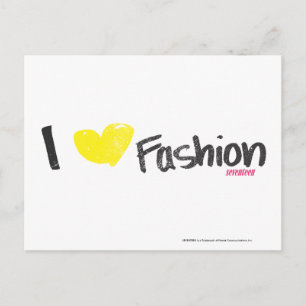 Postal I Heart Fashion Pink