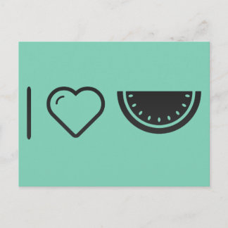 Postal I Heart Fruit Melons