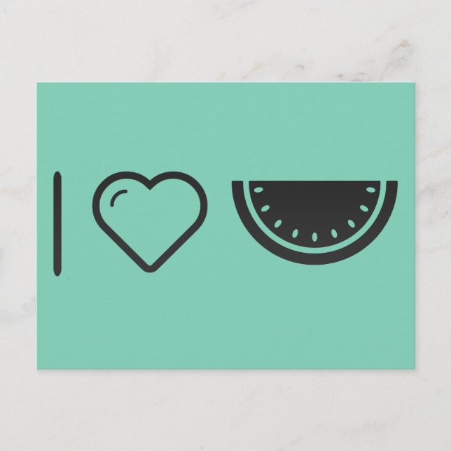 Postal I Heart Fruit Melons (Anverso)