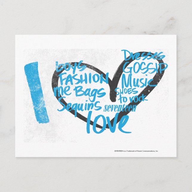 Postal I Heart Graffiti Aqua (Anverso)