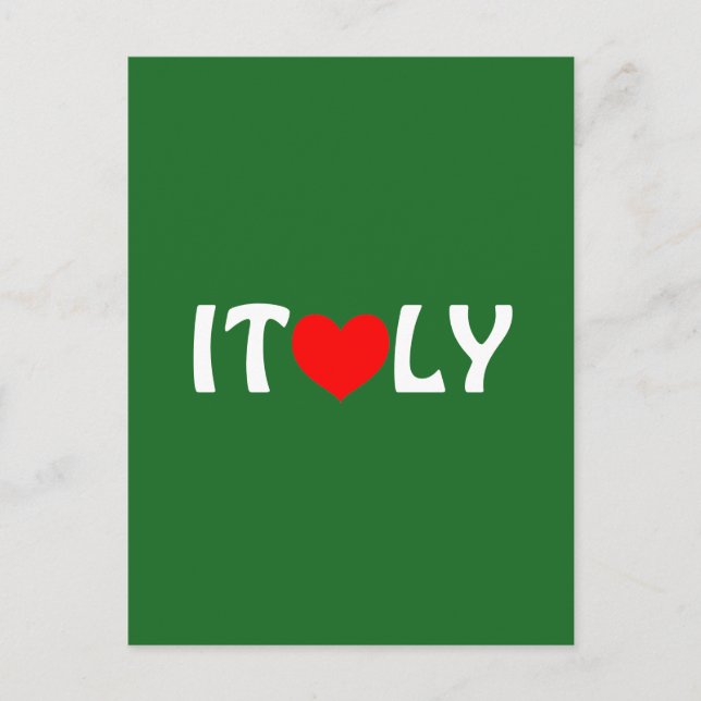 Postal I Heart Italy (Anverso)