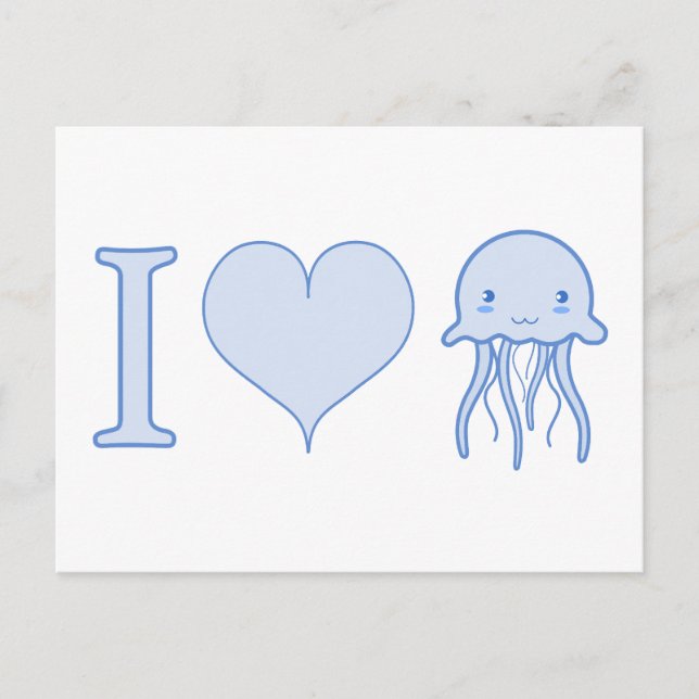 Postal I Heart Jellyfish (Anverso)