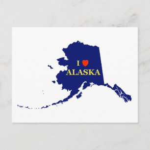 Postal I Heart (Love) Alaska