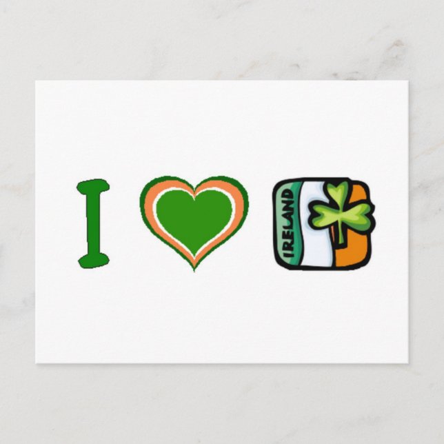 Postal I Heart (Love) Ireland (Anverso)