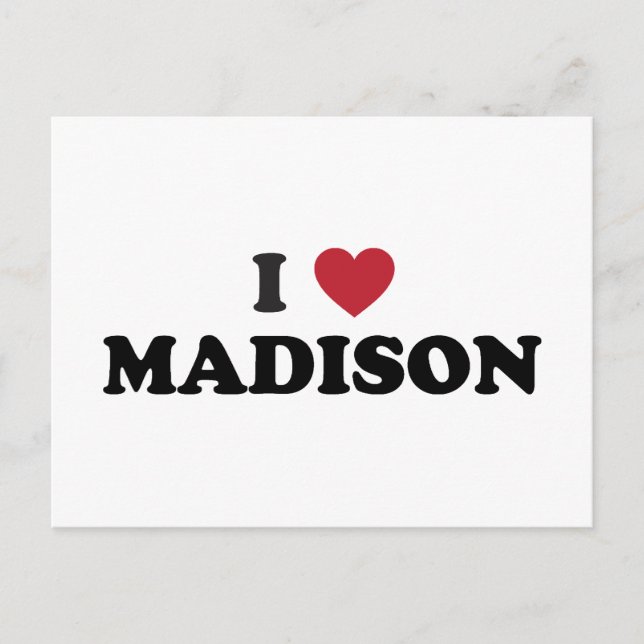 Postal I Heart Madison Wisconsin (Anverso)