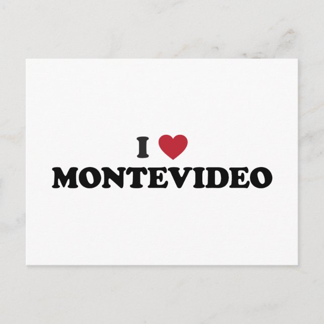 Postal I Heart Montevideo Uruguay (Anverso)