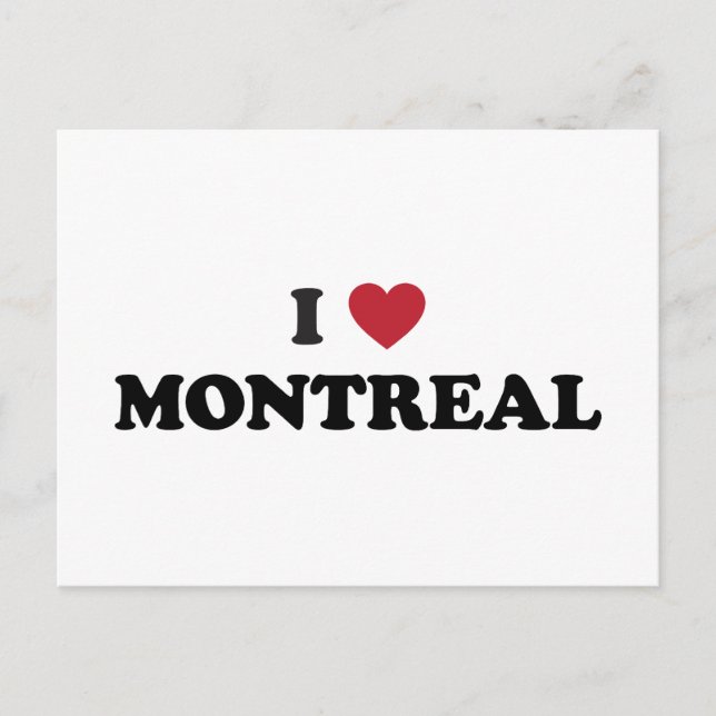 Postal I Heart Montreal Canada (Anverso)