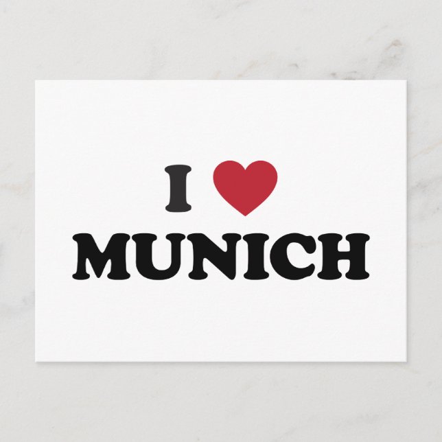 Postal I Heart Munich Alemania (Anverso)