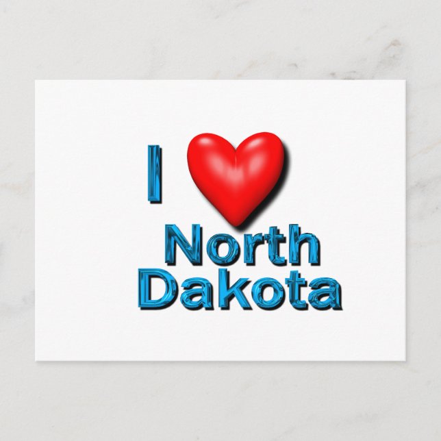 Postal I Heart North Dakota (Anverso)