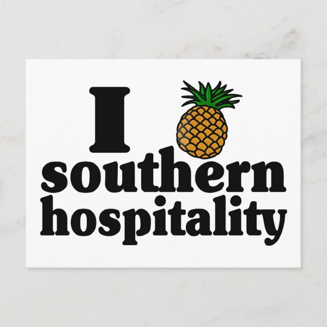 Postal I Heart (Pineapple) Hospitalidad Sur (Anverso)