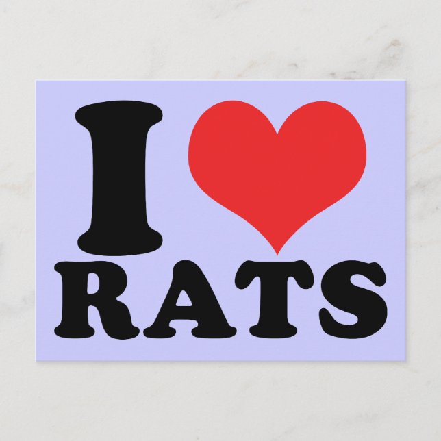 Postal I Heart Rats Basic (Anverso)