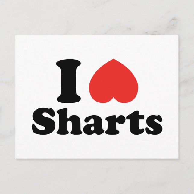 Postal I Heart Sharts (Anverso)
