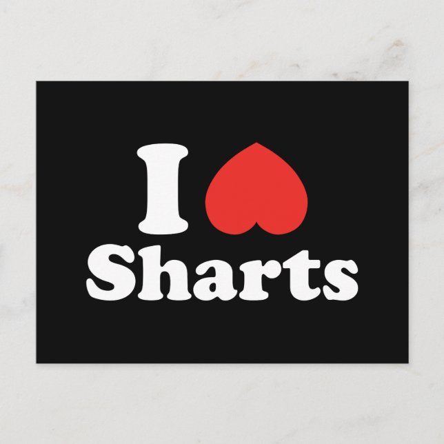 Postal I Heart Sharts (Anverso)