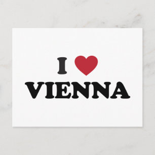 Postal I Heart Vienna Austria