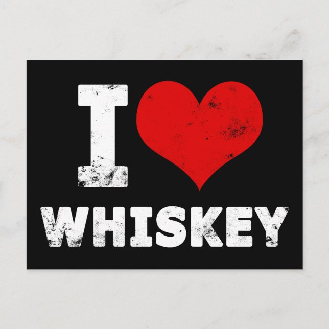 Postal I Heart Whiskey (Anverso)