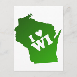 Postal I Heart Wisconsin